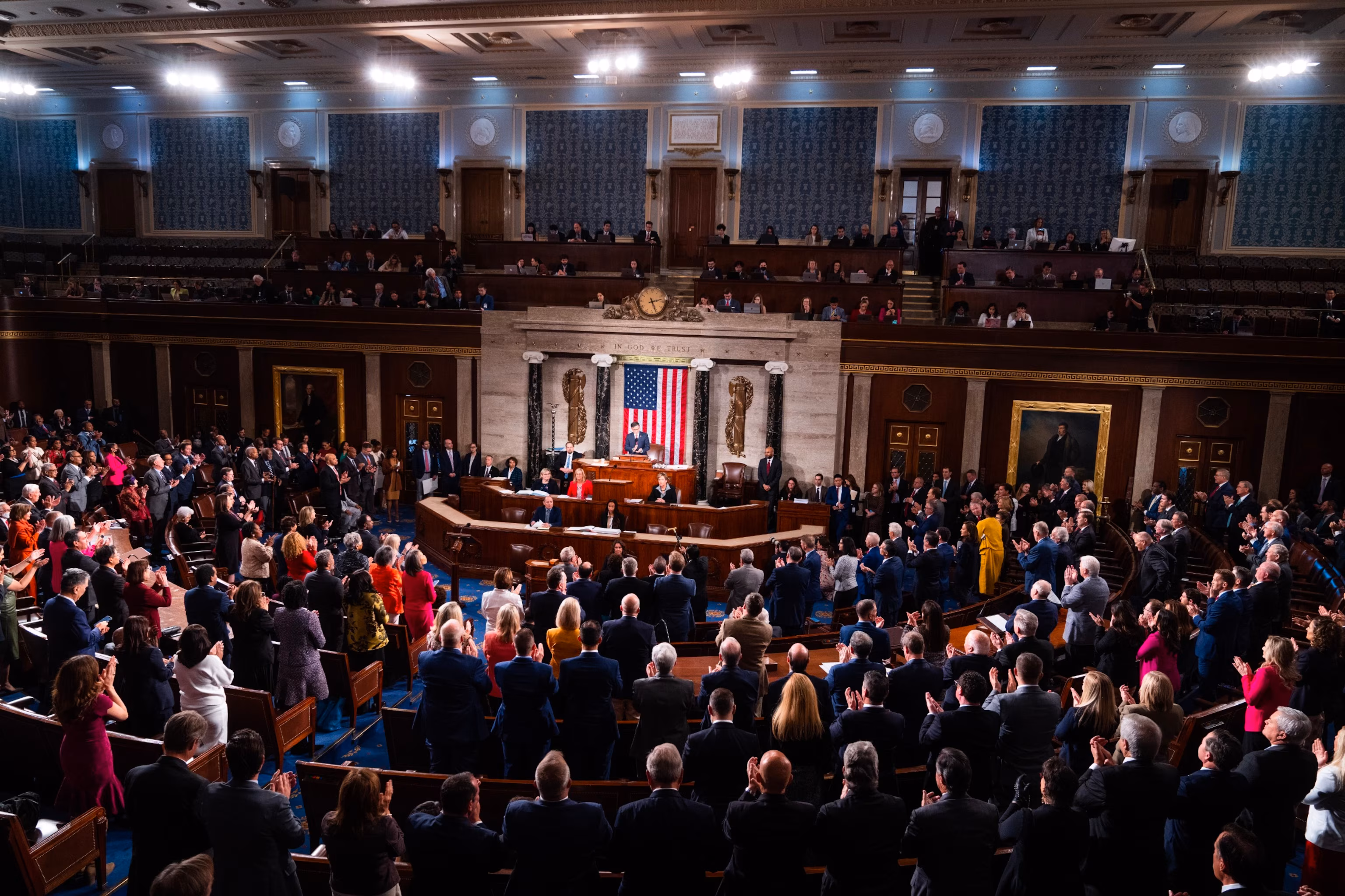 Interior of the US House of Representatives chamber